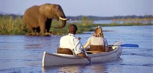 canoe at lake momela