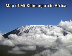 Map of Mt Kilimanjaro in Africa