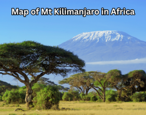 Map of Mt Kilimanjaro in Africa